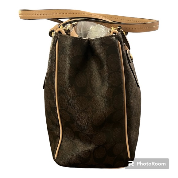 Coach Signature Peyton Double Zip w/ Matching Wallet- EUC - Picture 4 of 14